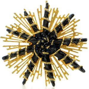 Vintage Kenneth Jay Lane KJL Enamel Starburst Pin Brooch